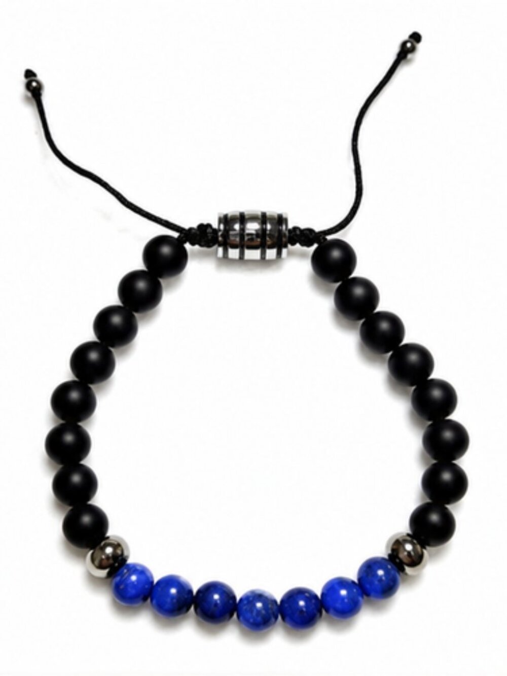 Avon Men's Stainless Steel Genuine Lapis Bracelet New In Original Box Fast Ship